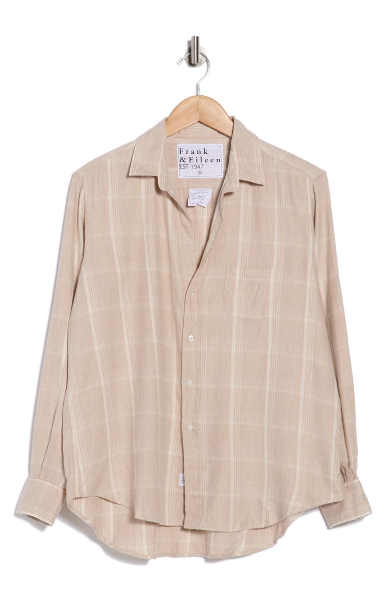 Frank & Eileen Relaxed Button-Up Shirt, Main, color, Camel Cream Plaid