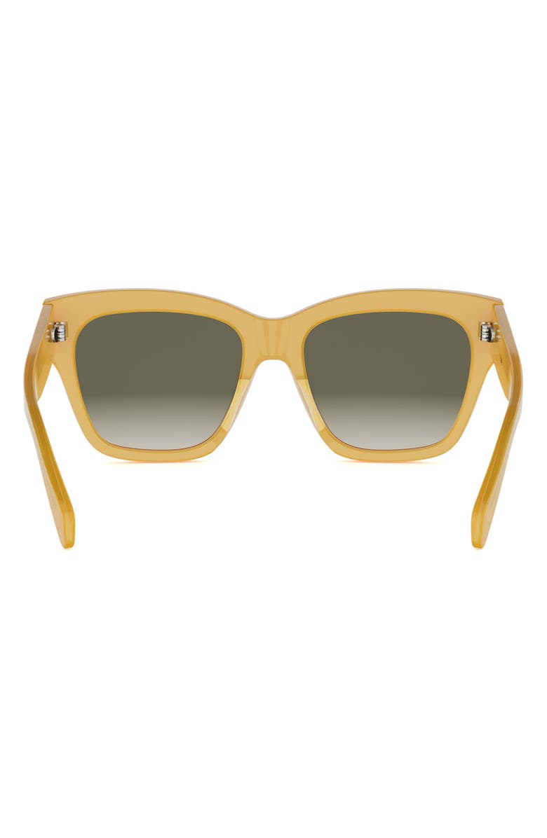 CELINE Triomphe 55mm Square Sunglasses, Alternate, color, Shiny Light Brown / Smoke