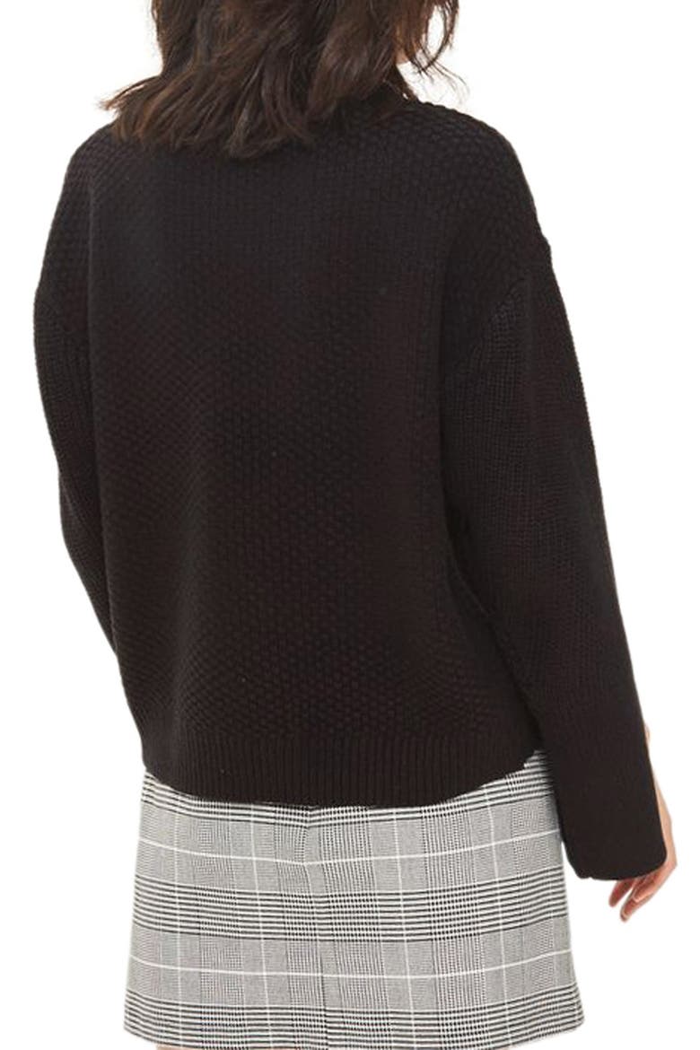 Wide Sleeve Sweater, Alternate, color, BLACK