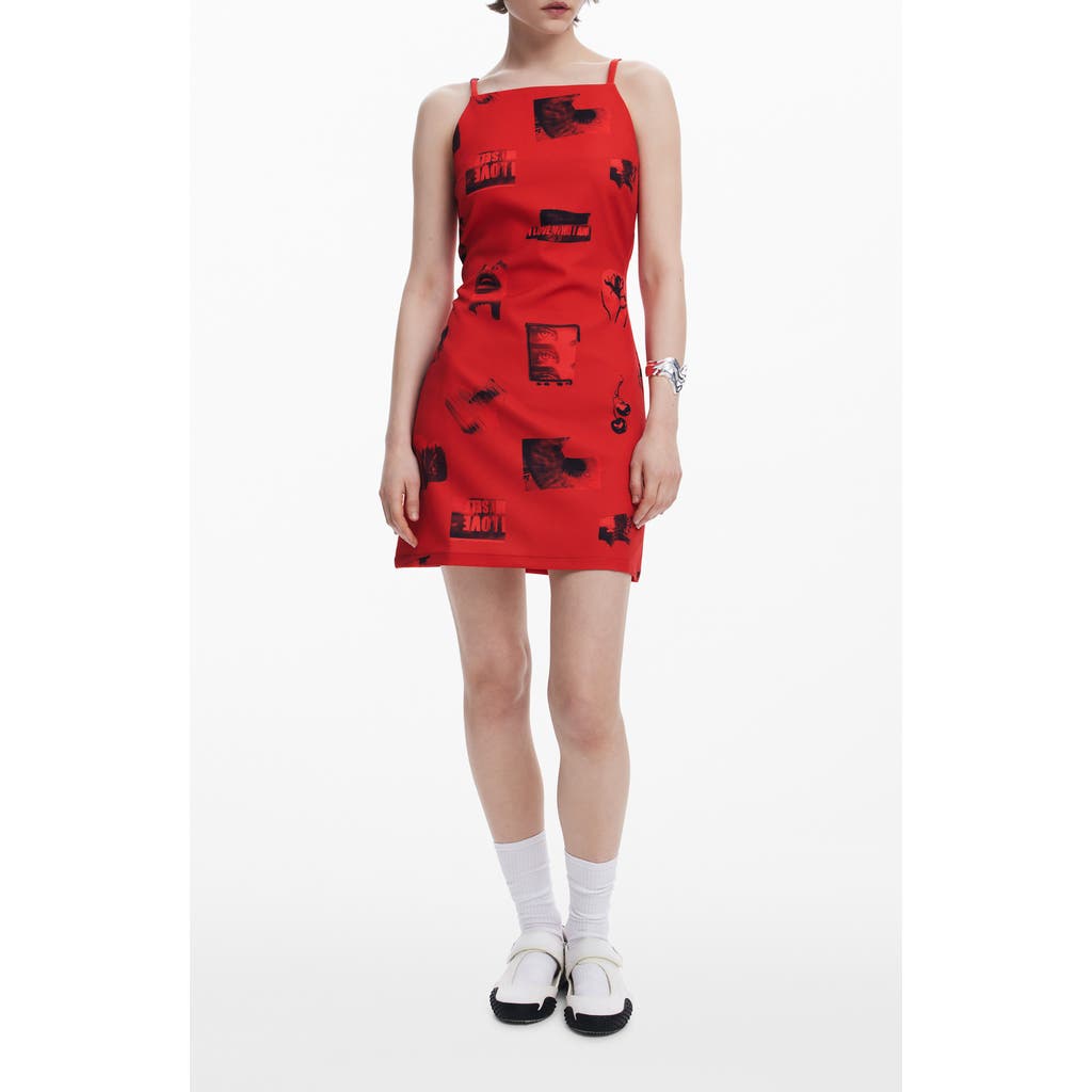 Desigual Sleeveless Minidress In Red