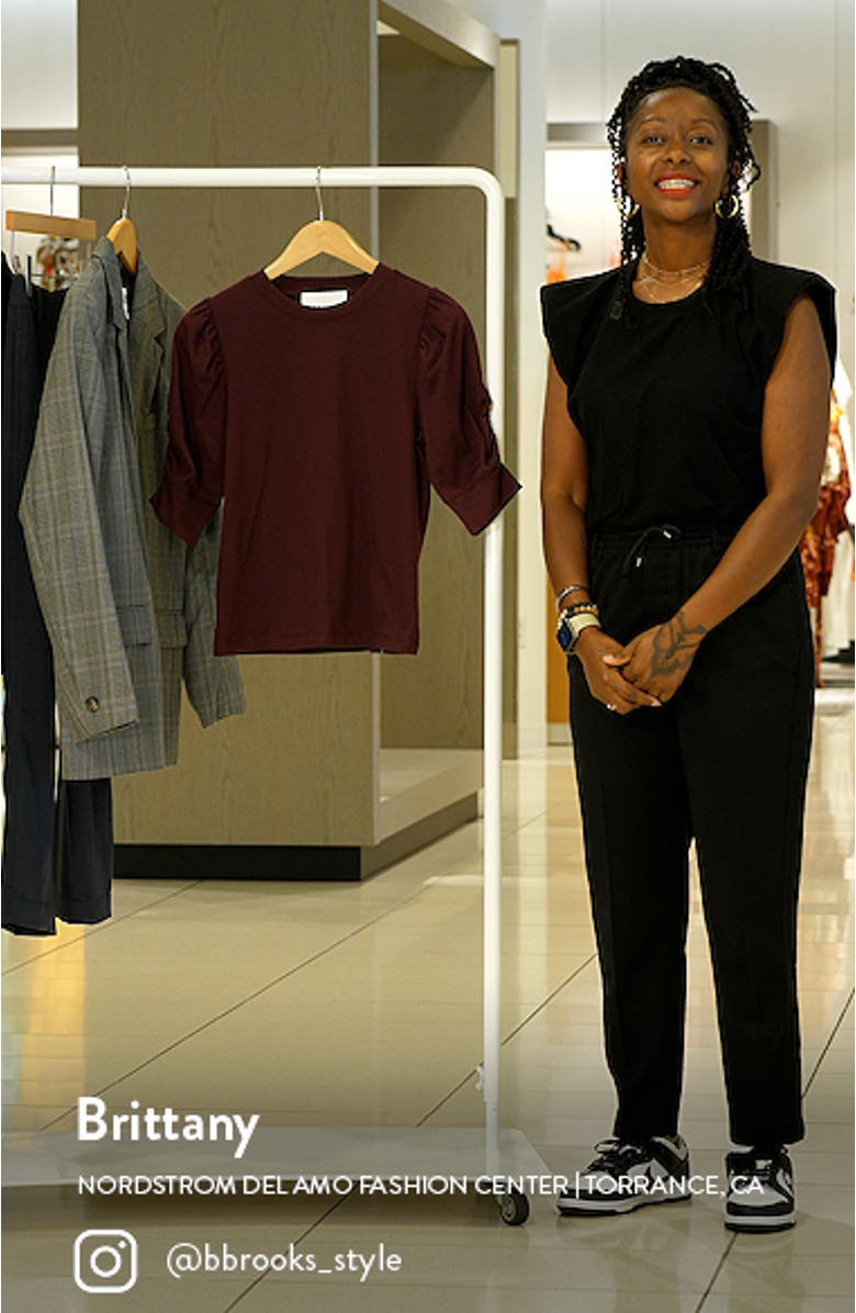 Frankie Puff Sleeve Organic Cotton Knit Top, sales video thumbnail