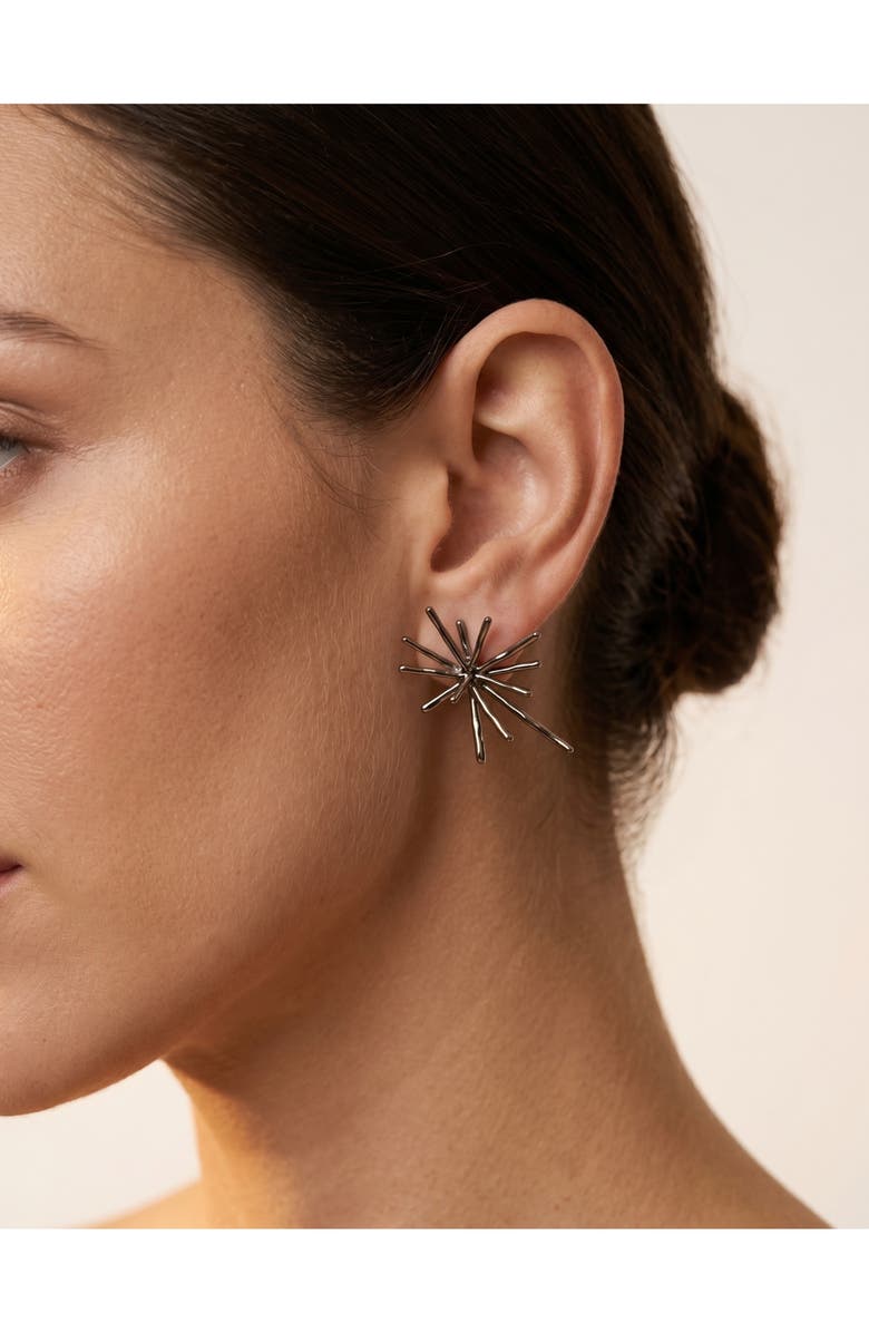 MacRae & Co. Starburst Earrings, Alternate, color, Silver