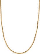 David Yurman Men's Box Chain Necklace in 18K Gold, 2.7mm