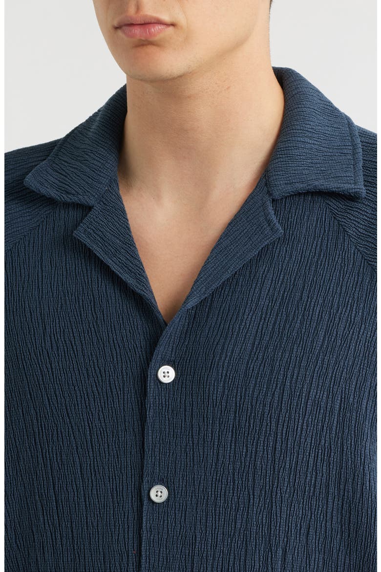 Knox Textured Camp Shirt, Alternate, color, AIRFORCE BLUE