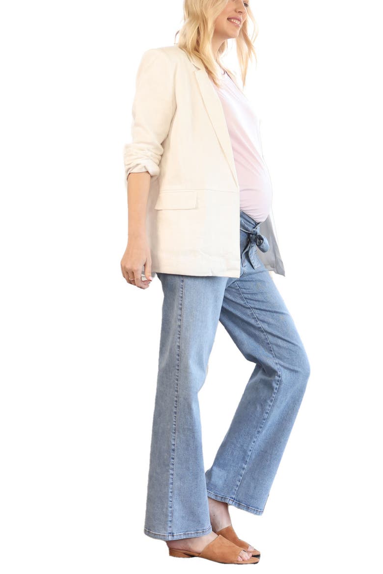 Maternity Wide Leg Jeans, Alternate, color, WASH BLUE