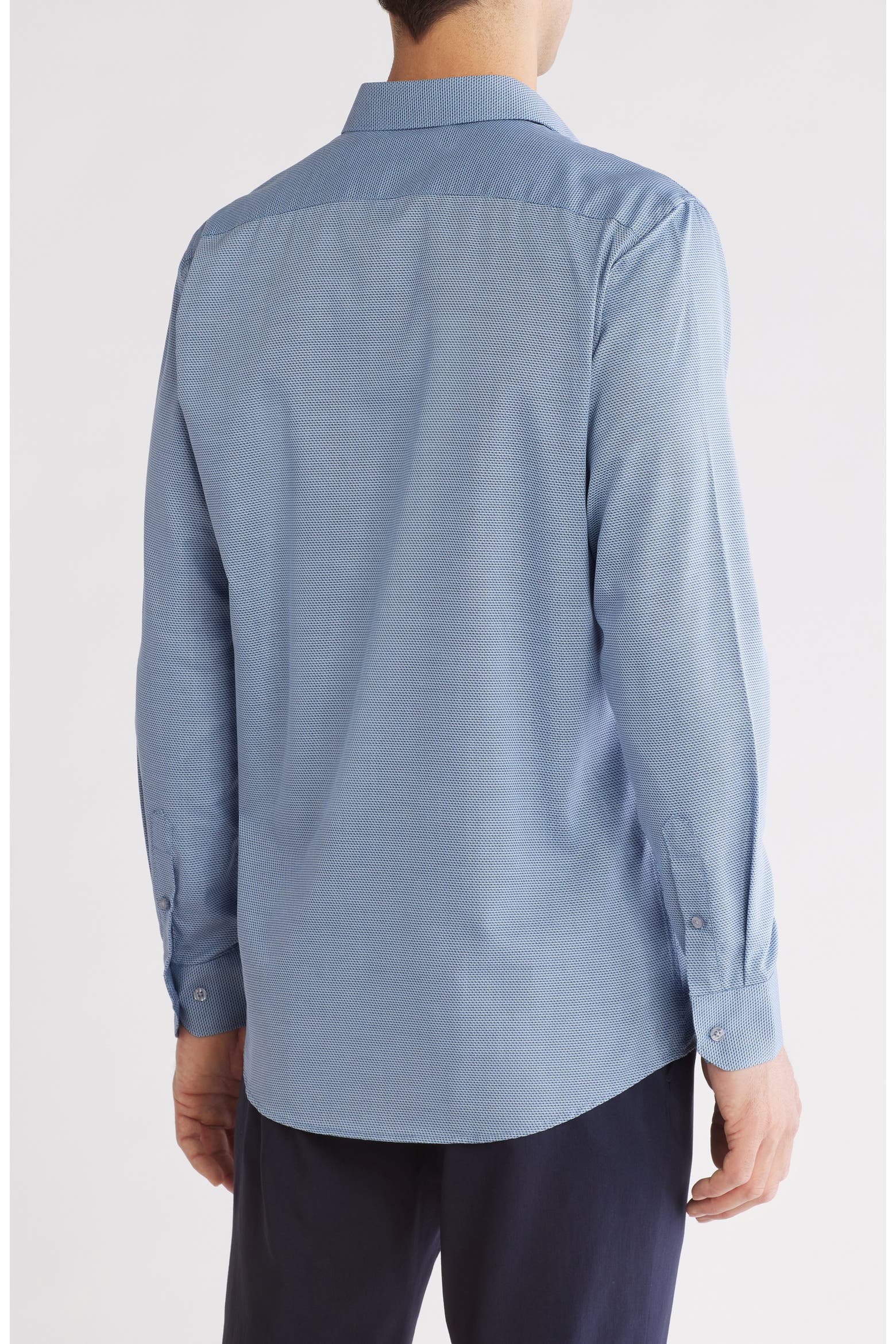 Perry Ellis Slim Fit Double Edge Texture Dress Shirt (Men) | Nordstromrack