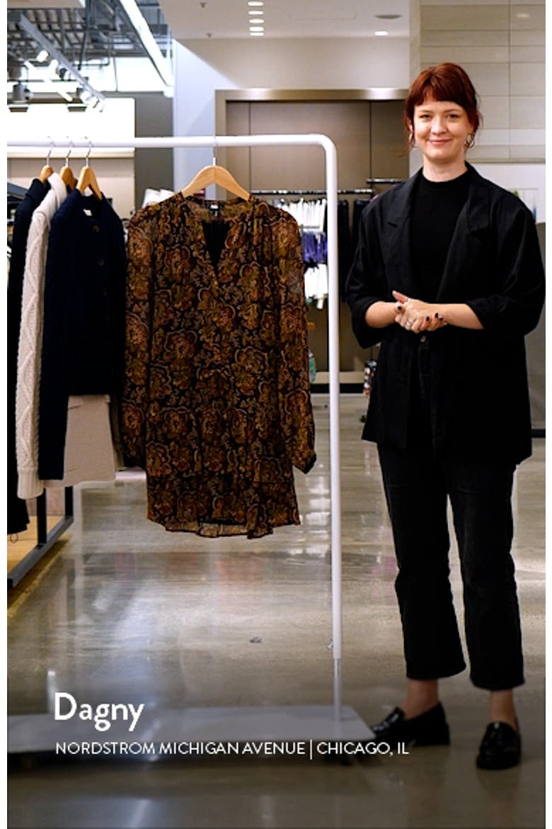 Elias Floral Long Sleeve Silk Dress video
