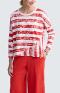LUUKAA Astraea Striped Cotton Jersey Blouse
