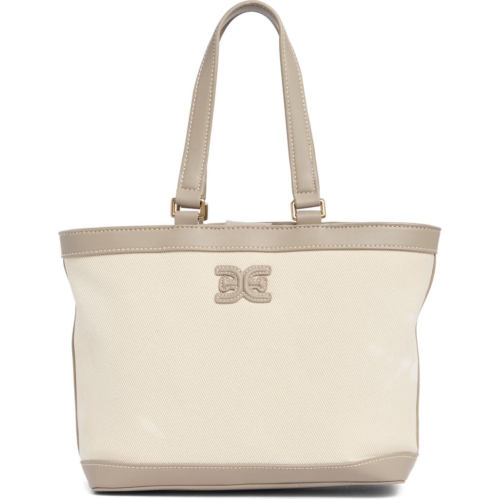 SAM EDELMAN SAM EDELMAN FITZ CANVAS SHOPPER TOTE BAG