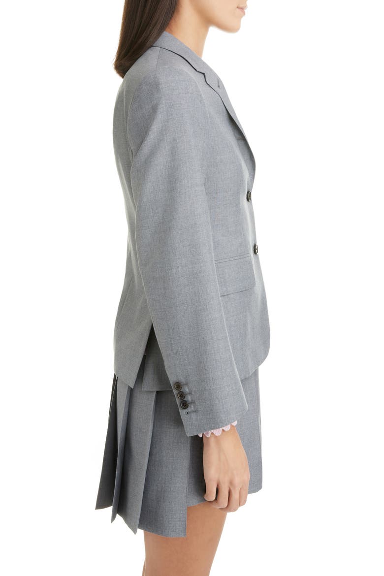 Shrunken Wool Blend Blazer, Alternate, color, MED GREY