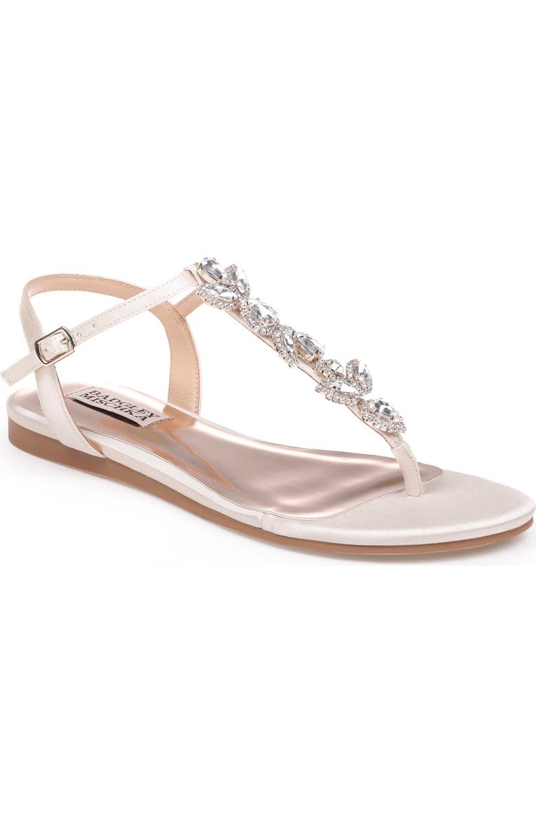 Badgley Mischka Collection Badgley Mischka Sissi Crystal Embellished Sandal, Main, color,