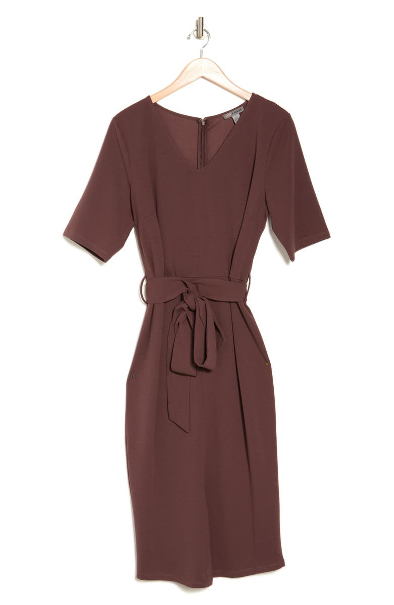 BY DESIGN Mia Belted Dress, Alternate, color, French Toast