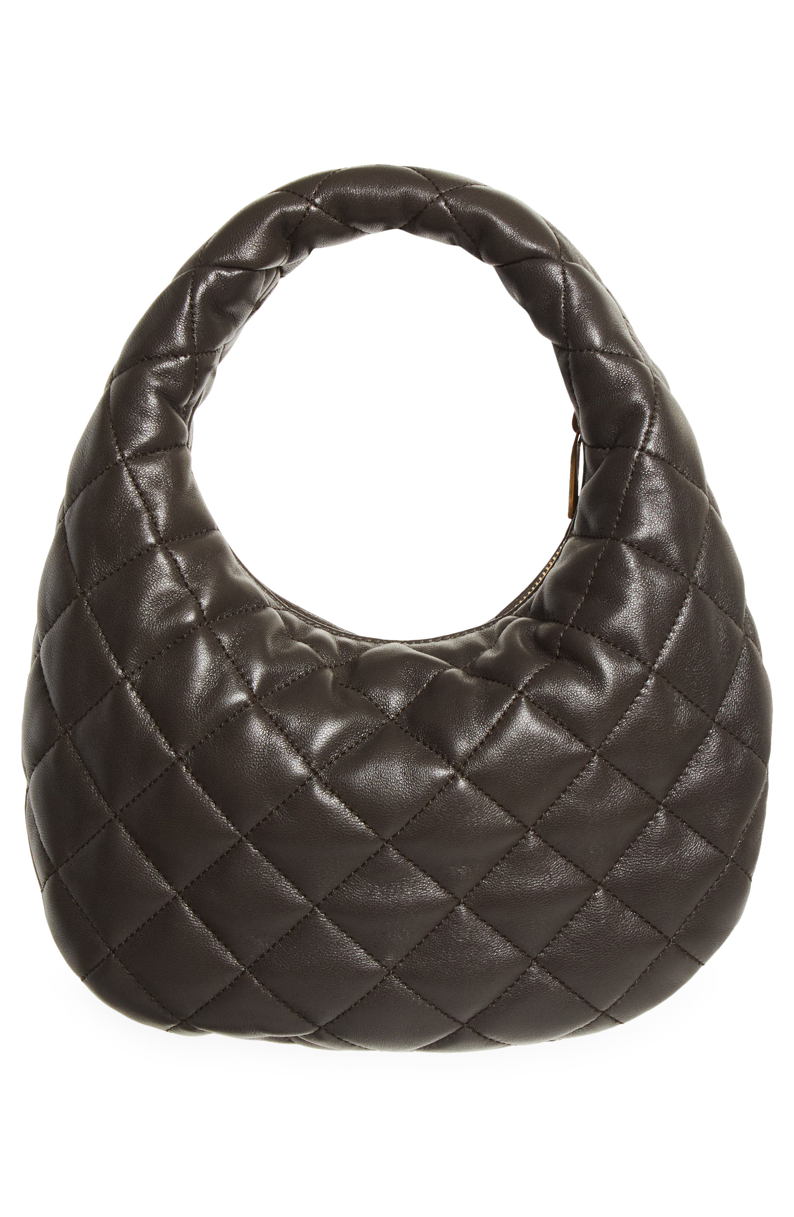 Saint Laurent Baby Icare Quilted Leather Hobo Bag, Alternate, color, Urban Grey