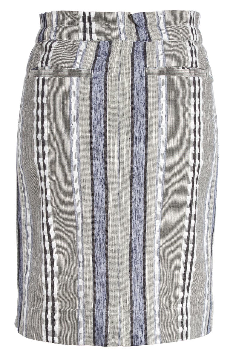 Caslon<sup>®</sup> Stripe Cotton Pull-On Skirt, Alternate, color, 