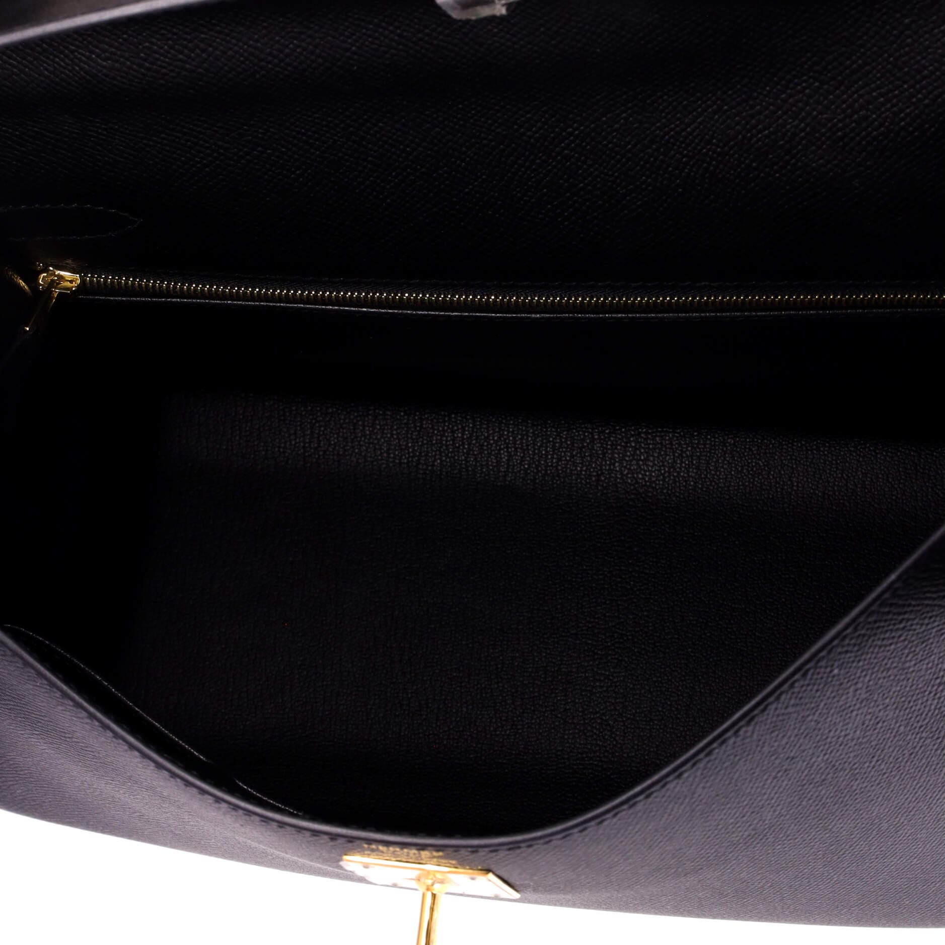 Pre-Owned Hermes Kelly Handbag Black Epsom with Gold Hardware 32, Alternate, color, Noir