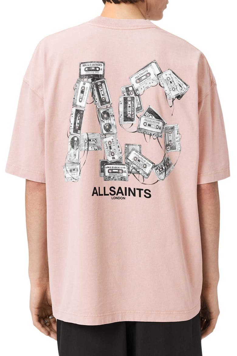 Mixtape Cotton Graphic T-Shirt, Alternate, color, SUNBAKED PINK