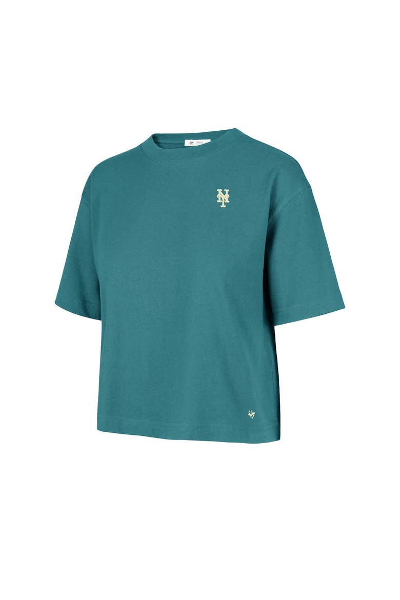 Women's '47  Teal New York Mets Contemporary Basics Leon City T-Shirt, Alternate, color, Teal