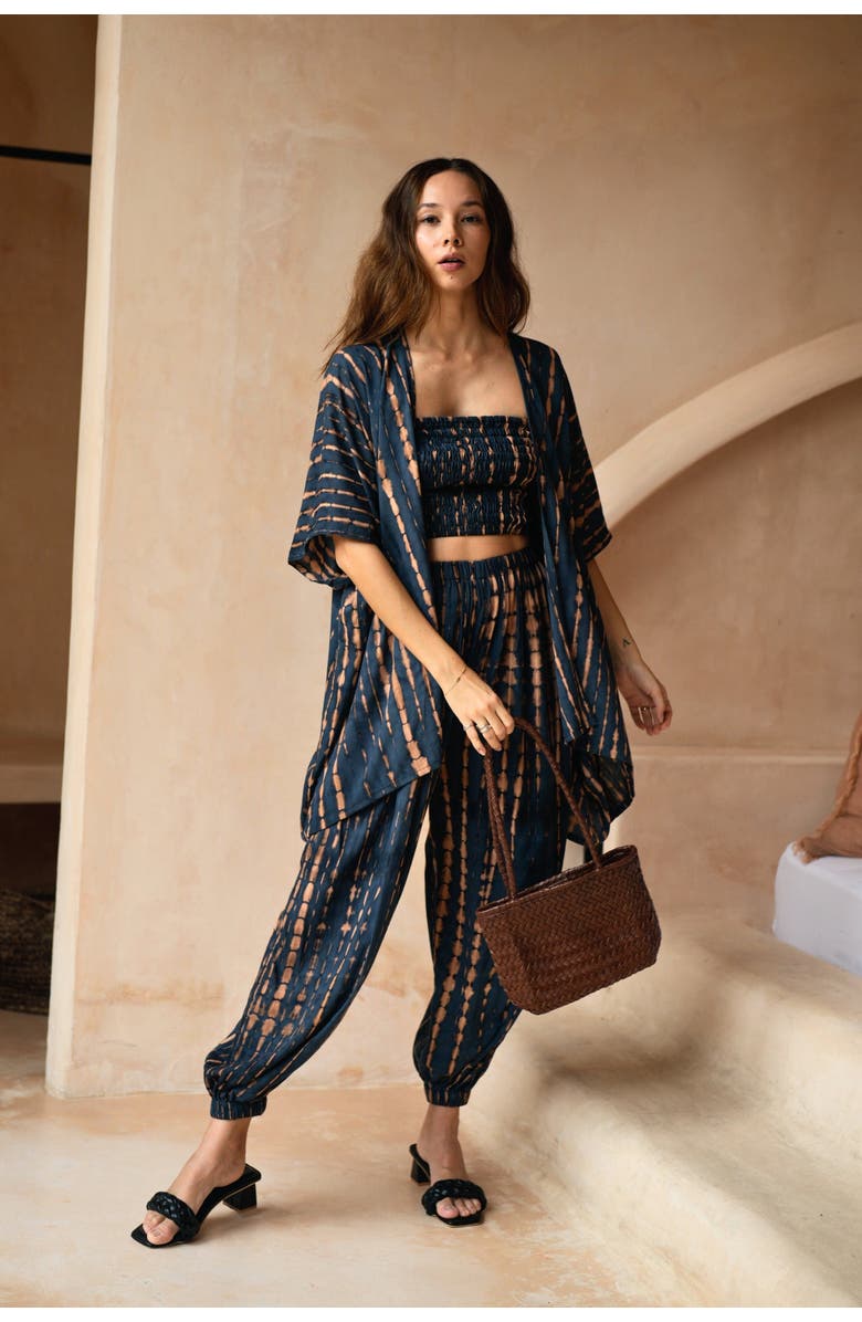 PINK HALEY Maria Artisan Handwoven Leather Mini Tote, Alternate, color, Brown