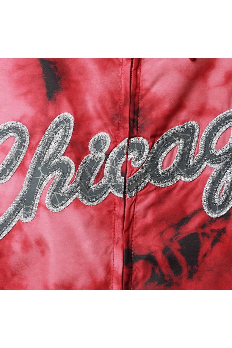 Women's Mitchell & Ness Red Chicago Bulls Galaxy Sublimated Windbreaker Pullover Full-Zip Hoodie, Alternate, color, Red