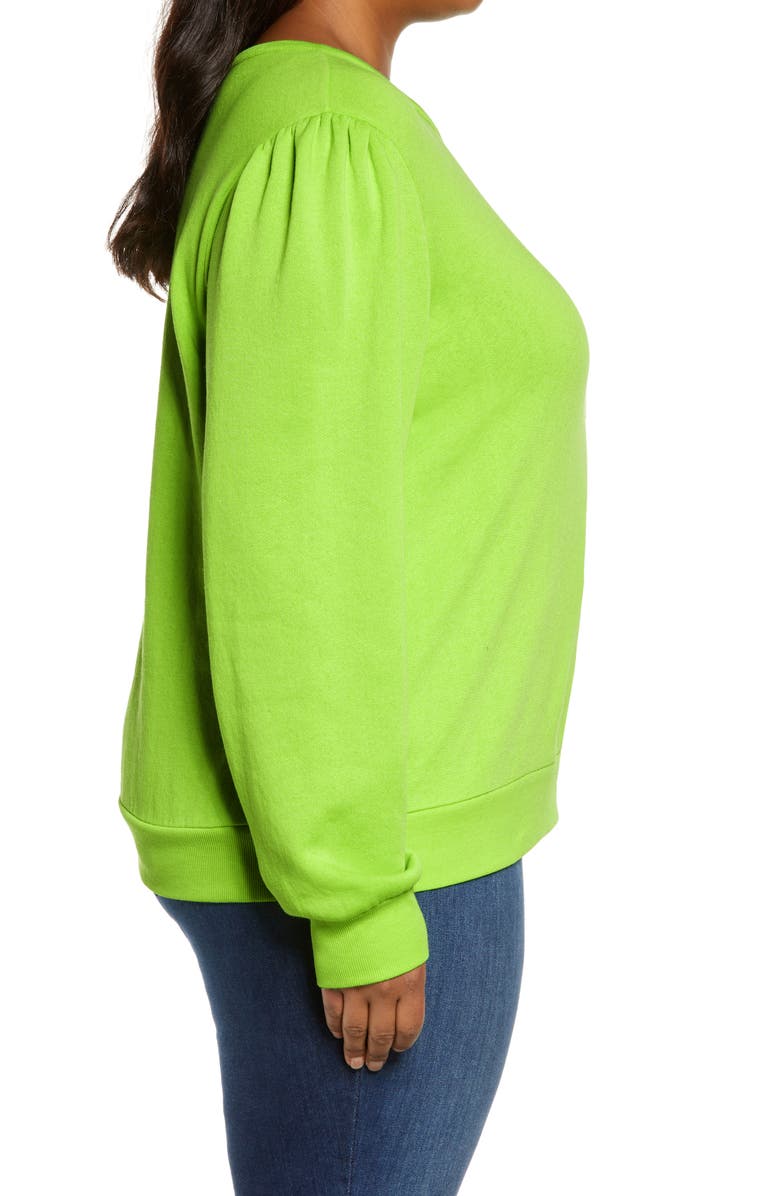 Halogen<sup>®</sup> Puff Sleeve Sweatshirt, Alternate, color,