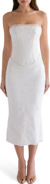 HOUSE OF CB Antonie Cotton Broderie Anglaise Skirt