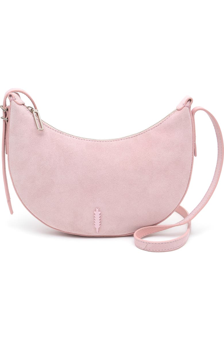 Thacker Silas Suede Crossbody Bag, Main, color, Light Pink