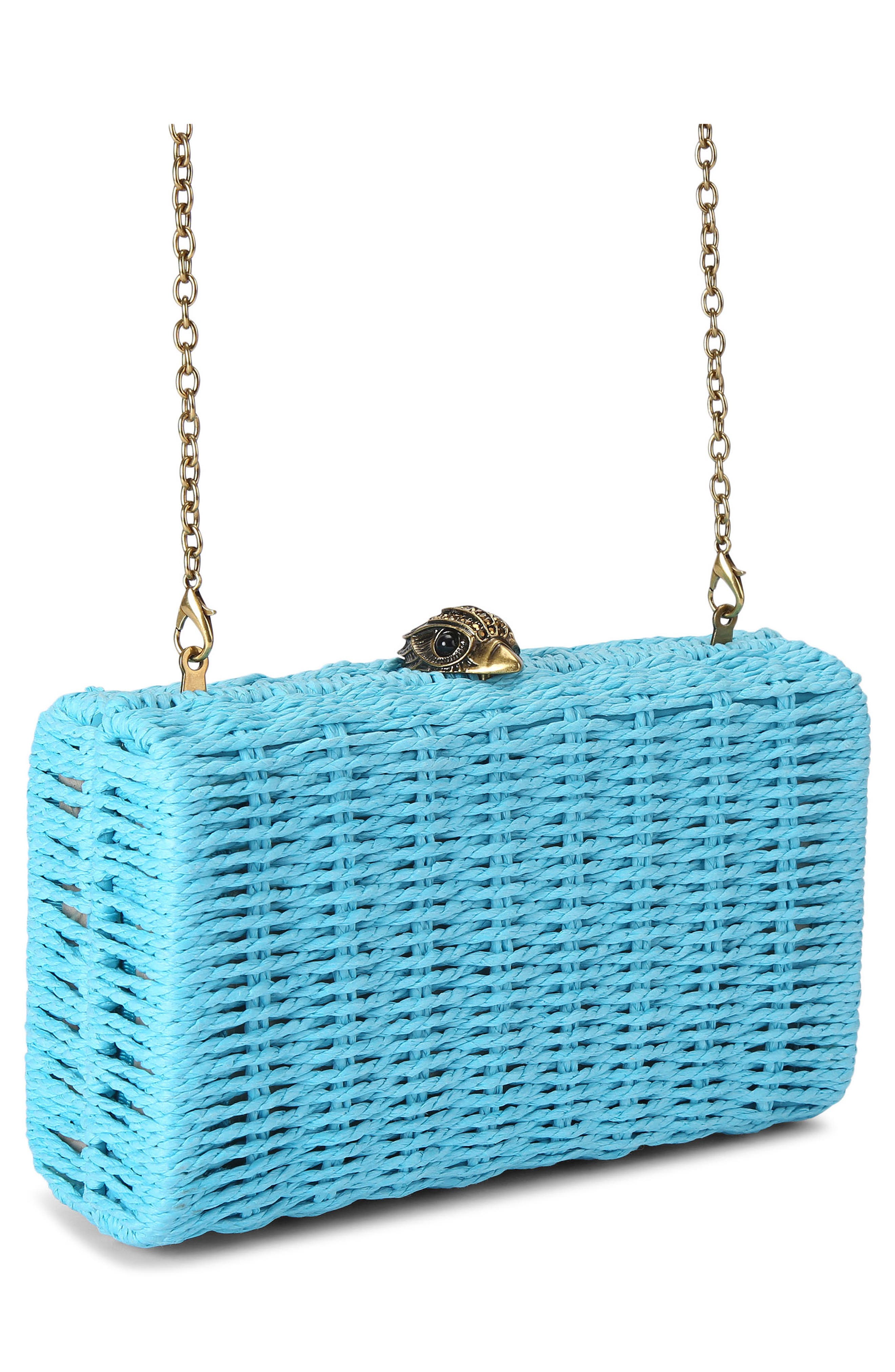 Kurt Geiger London Kensington Woven Frame Clutch, Alternate, color, 