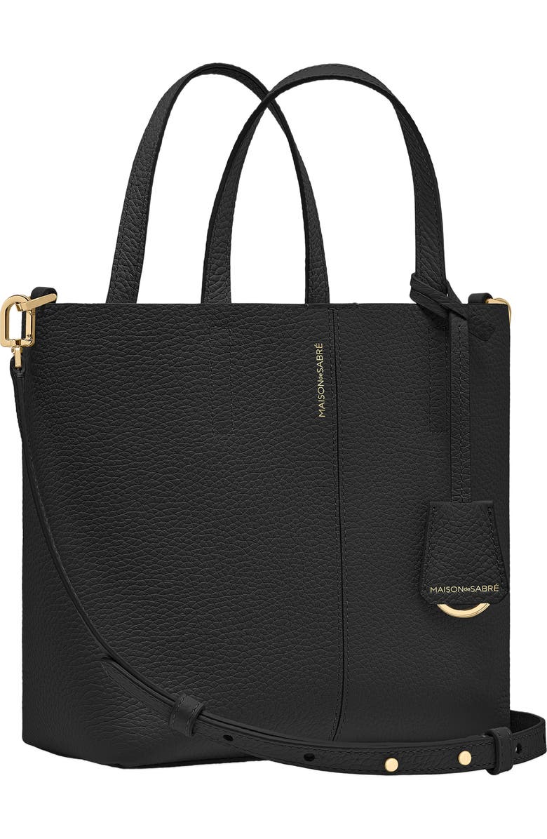 MAISON de SABRÉ Small Leather Soft Tote, Alternate, color, Rouge Noir