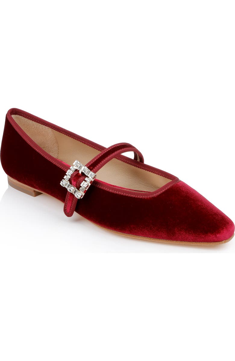 Badgley Mischka Collection Brystol Mary Jane Flat, Main, color, Red Velvet