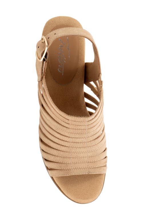 Trotters Midge Slingback Sandal In Beige Suede