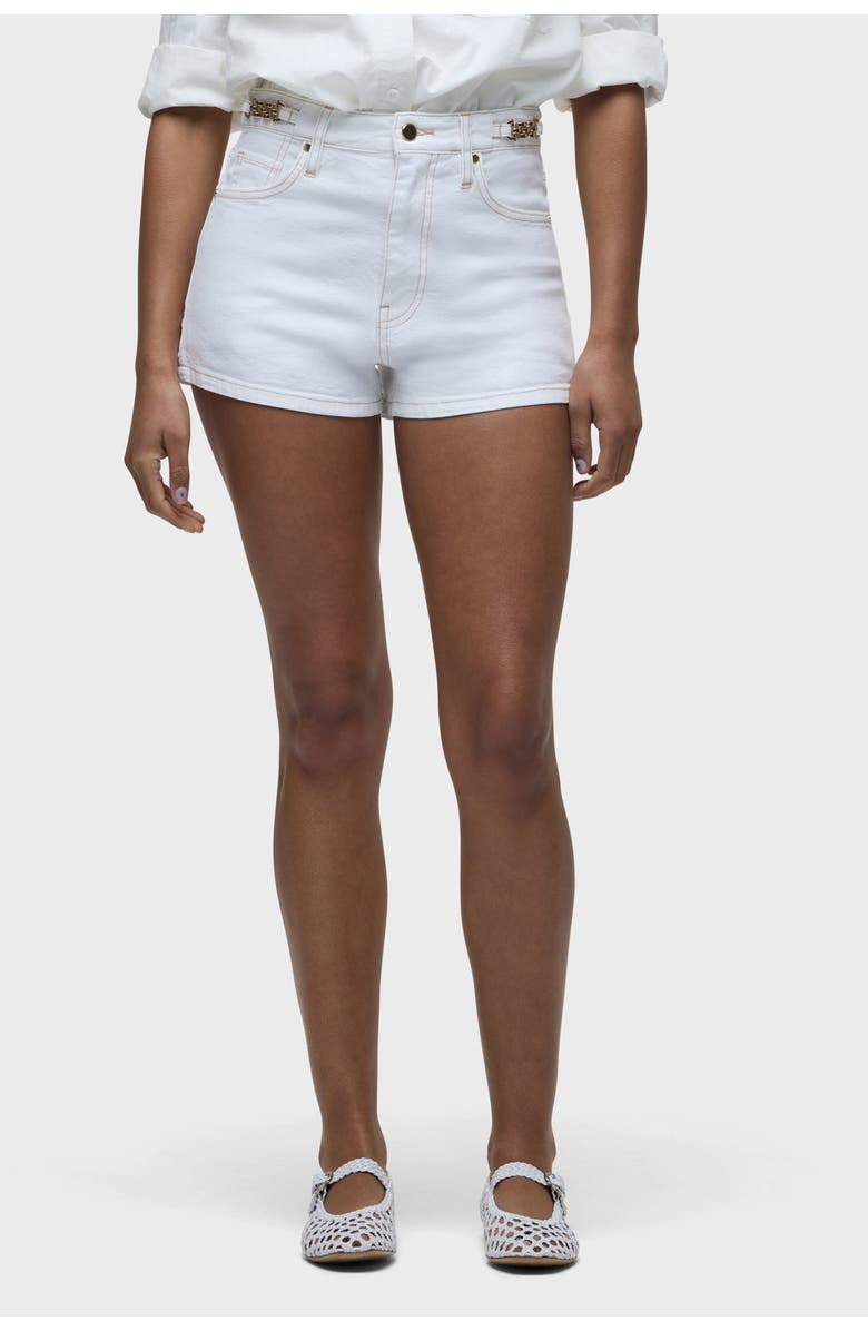 Hudson Jeans Harlow Accent Hardware Short, Alternate, color, White