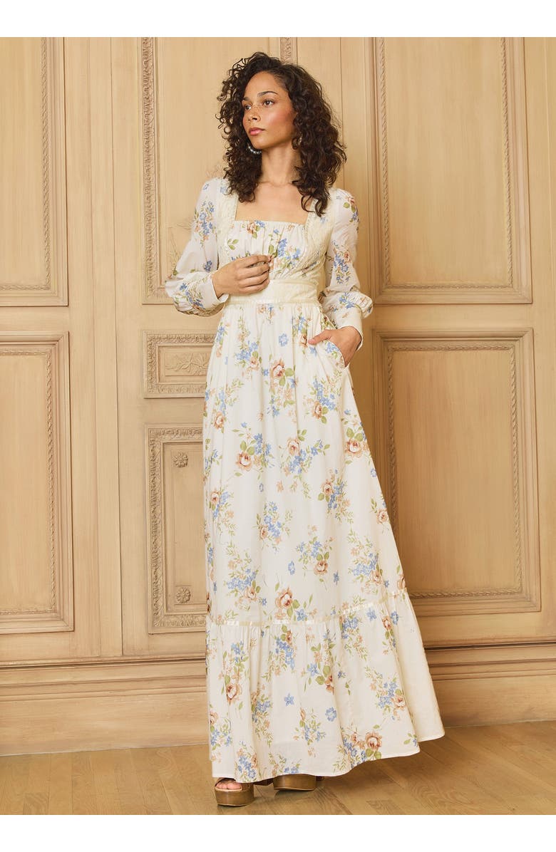 ModCloth Carol Hooded Maxi Dress, ModCloth x Gunne Sax, Alternate, color, Whispering Petals