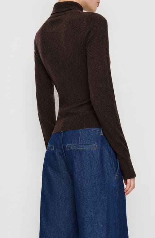 Reformation Jett Cashmere Turtleneck Sweater In Brown