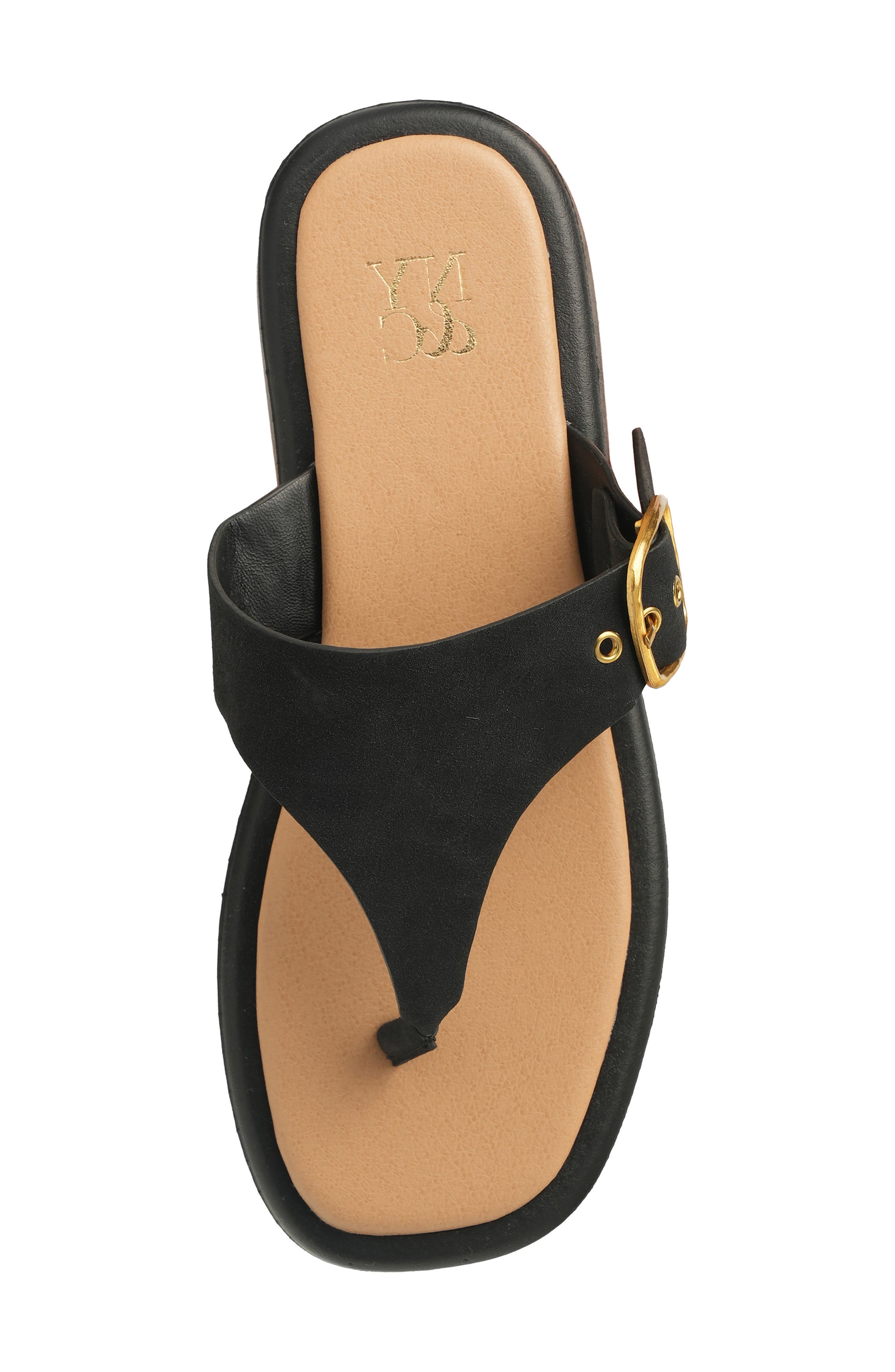 NEW YORK AND COMPANY Jett Platform Wedge Flip Flop, Alternate, color, Black