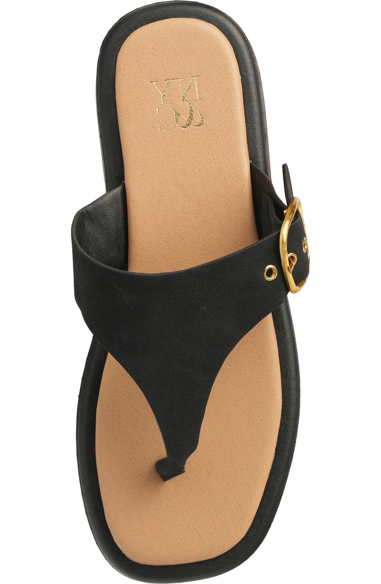 NEW YORK AND COMPANY Jett Platform Wedge Flip Flop, Alternate, color, Black