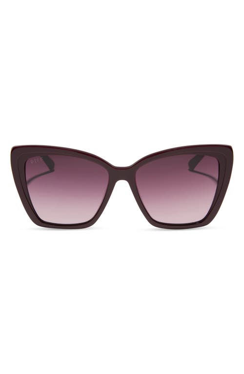 Diff Becky Ii 56mm Polarized Cat Eye Sunglasses In Red