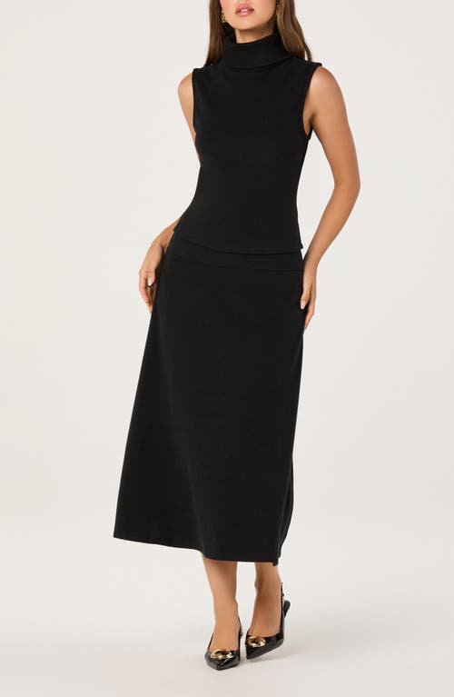 Astr The Label Sleeveless Turtleneck Sweater In Black