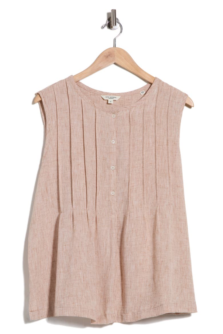 Crinkle Pintuck Top, Alternate, color, MOCHA