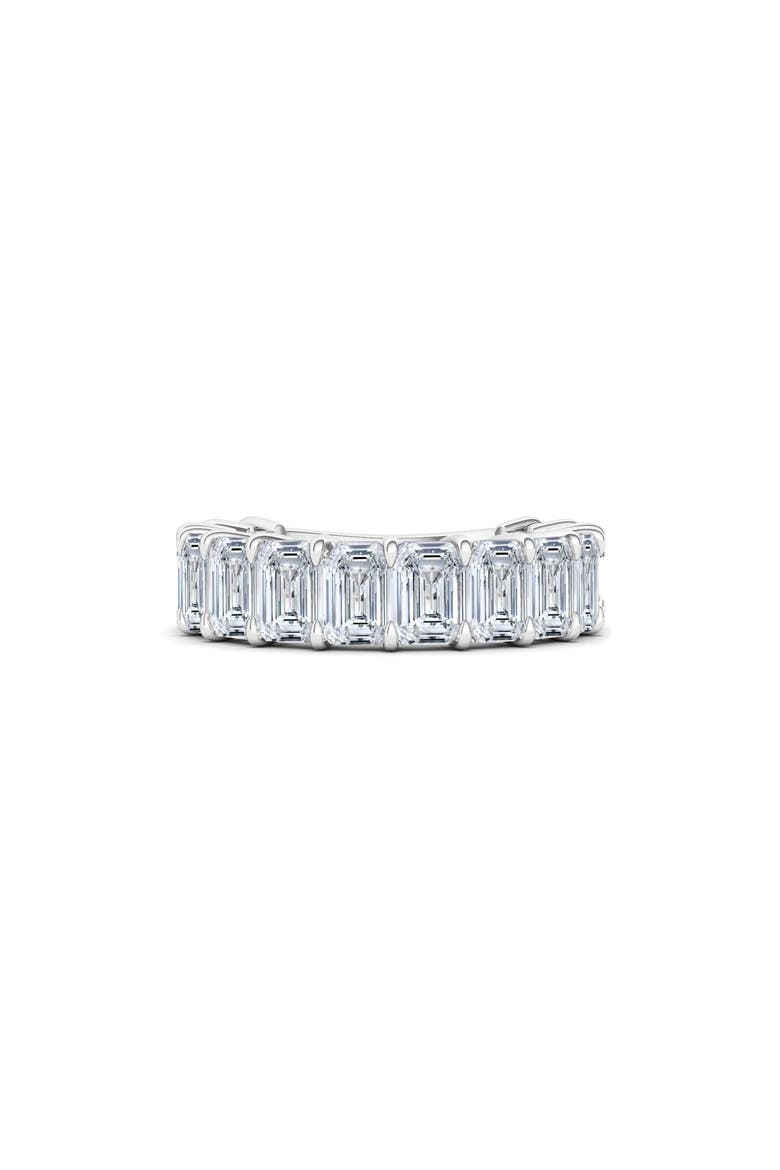 Emerald Cut Lab Created Diamond Eternity Ring, Alternate, color, WHITE GOLD