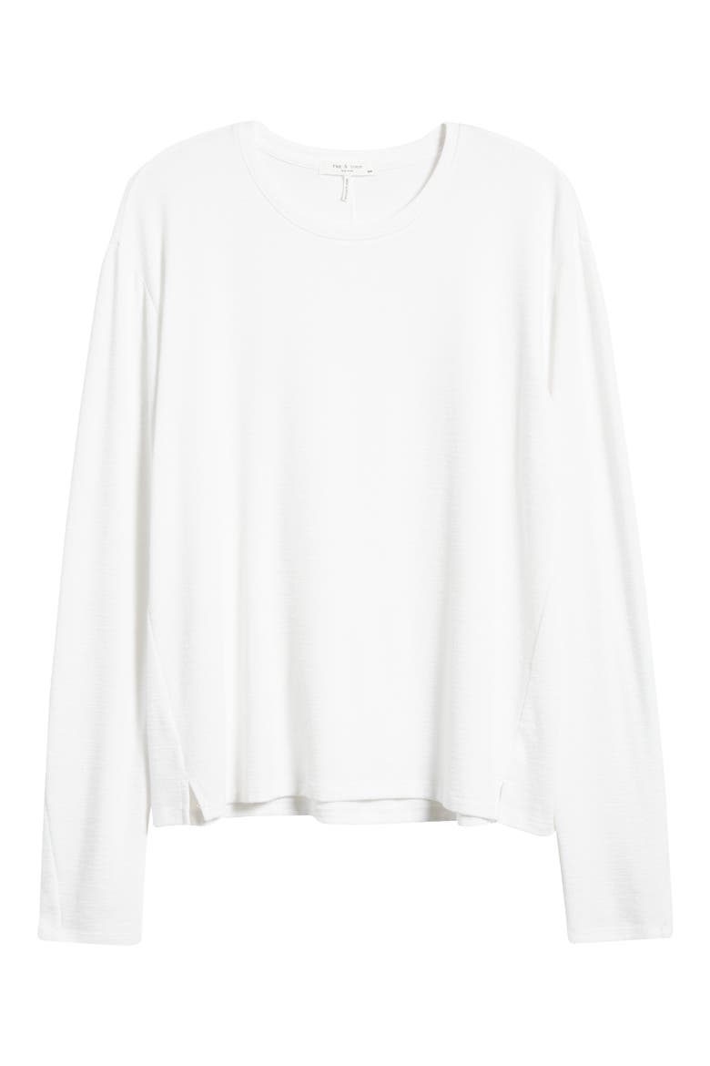 The Knit Long Sleeve T-Shirt, Alternate, color, WHT