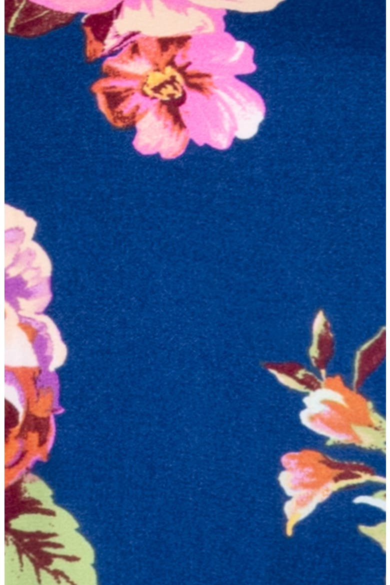 Camilla Floral Print Minidress, Alternate, color, COBALT GARDEN