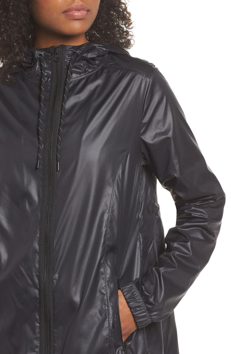 Zella Femme Pleated Hooded Jacket, Alternate, color, 