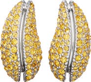 Tory Burch Pavé Wave Drop Earrings