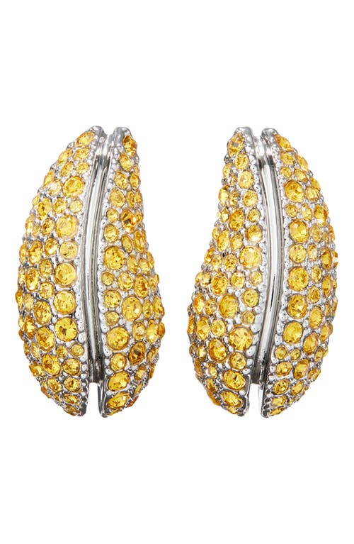 Tory Burch Pavé Wave Drop Earrings