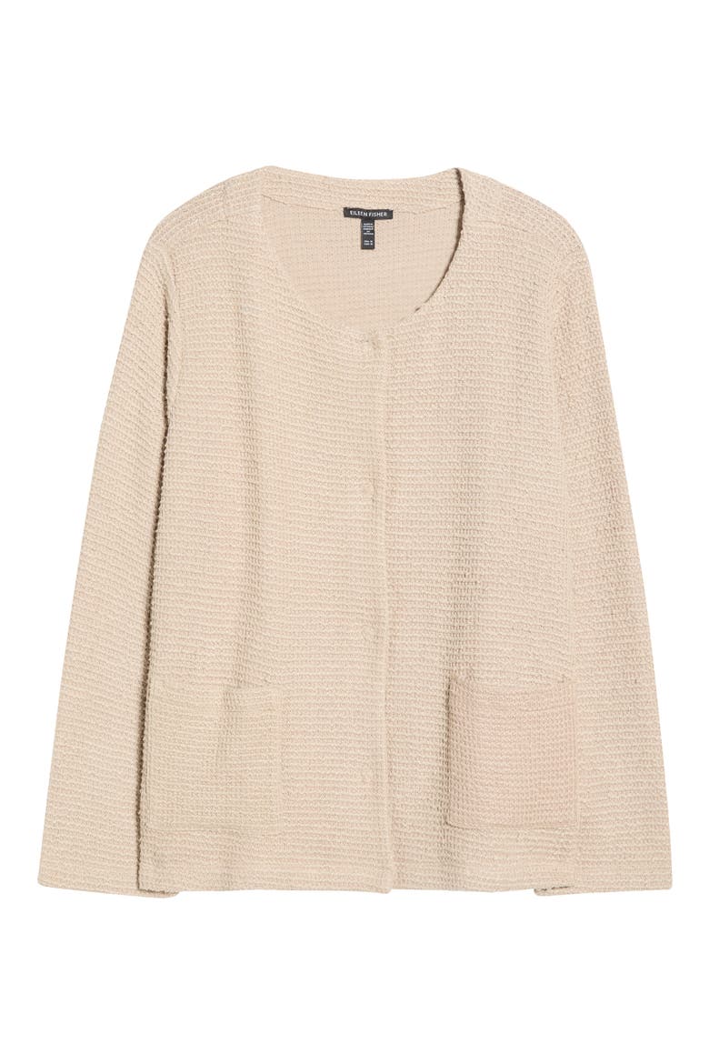 Round Neck Organic Cotton Jacket, Alternate, color, WHEAT