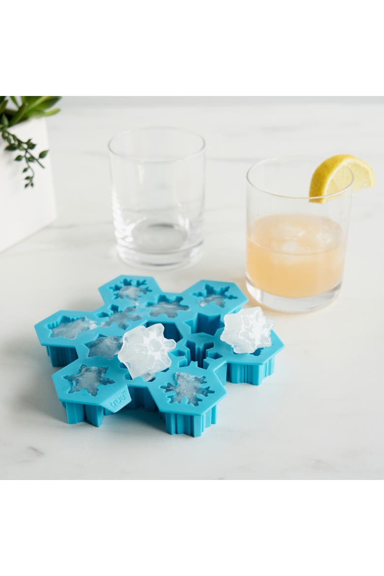Snowflake Silicone Ice Cube Tray, Alternate, color, Blue