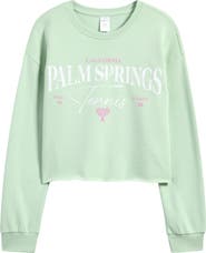 Nordstrom Kids' Palm Springs Fleece Graphic Sweatshirt