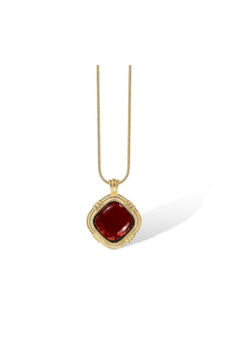 Agate Necklace, Main, color, Red