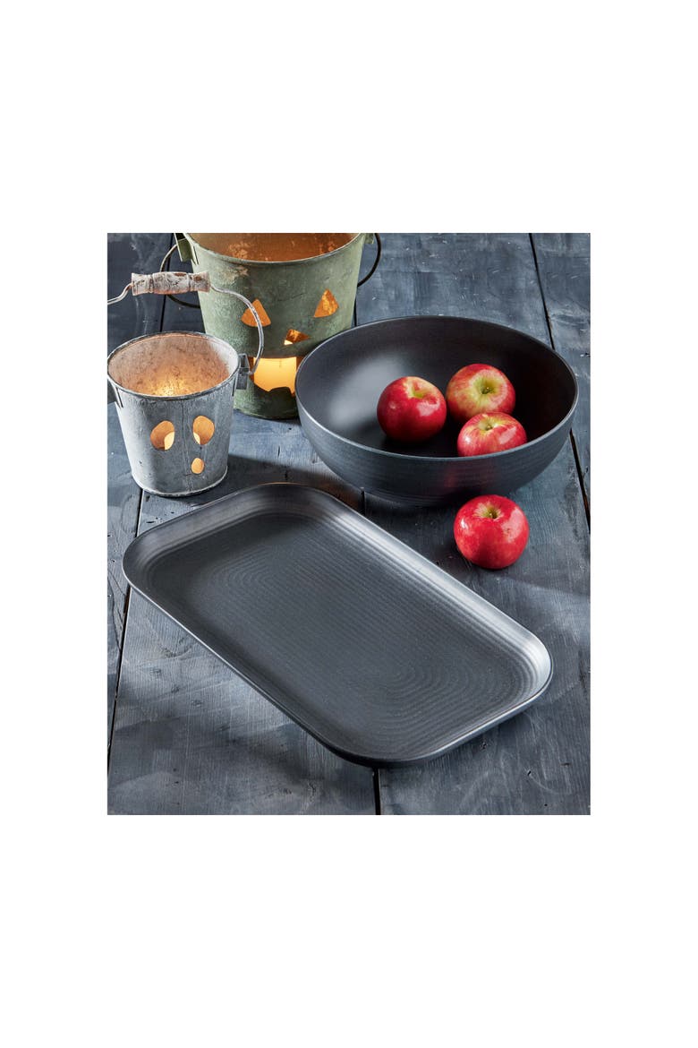 Brooklyn Charcoal Melamine Serving Bowl Dishwasher Safe, Alternate, color, Gray