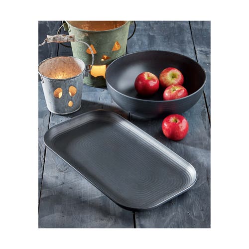Tag Brooklyn Charcoal Melamine Serving Bowl Dishwasher Safe In Gray